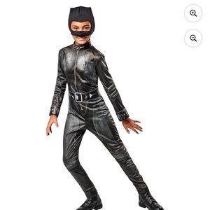 NWT DC Kids Selina Kyle  Catwoman Batman Black Superhero Costume in Kids L 12-14